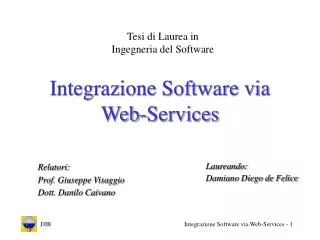 Integrazione Software via Web-Services