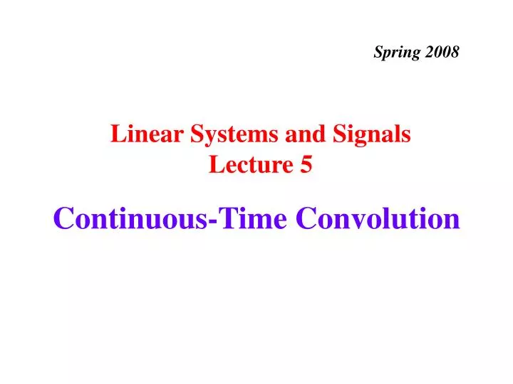 continuous time convolution