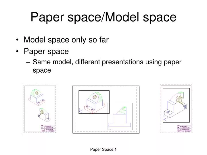 paper space model space