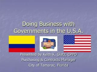 Doing Business with Governments in the U.S.A.