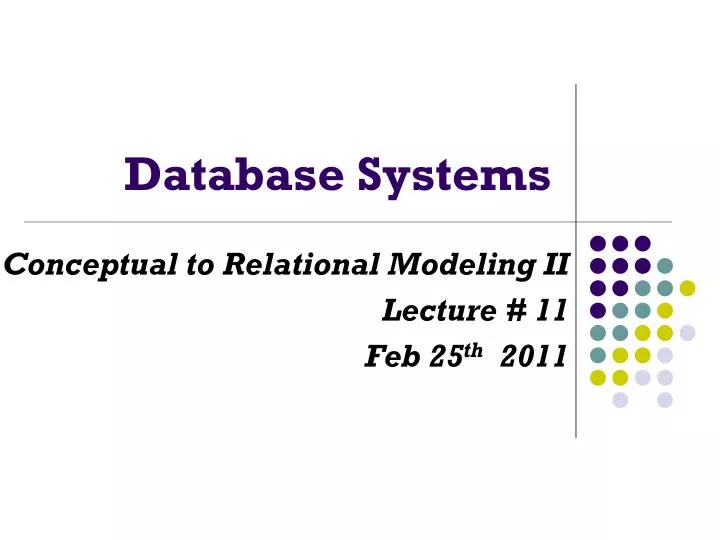 database systems