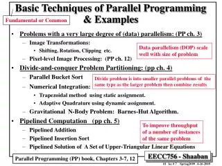 Basic Techniques of Parallel Programming &amp; Examples