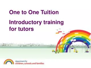 One to One Tuition Introductory training for tutors