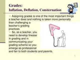 Grades: Inflation, Deflation, Consternation