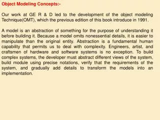 Object Modeling Concepts:-