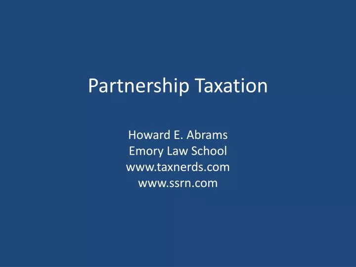 partnership taxation