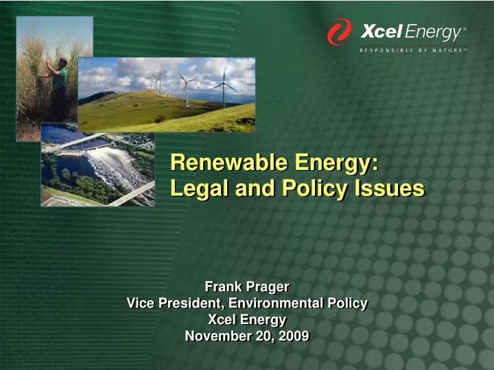 renewable energy legal and policy issues