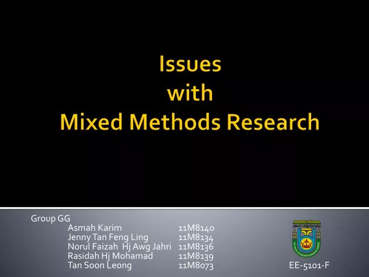 issues with mixed methods research