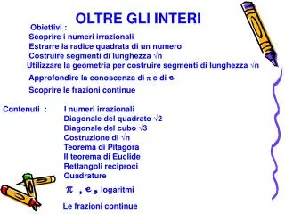 OLTRE GLI INTERI