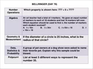 BELLRINGER (DAY 79)