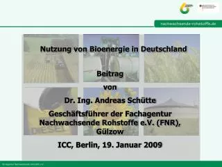 Nutzung von Bioenergie in Deutschland