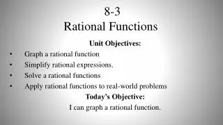 8-3 Rational Functions