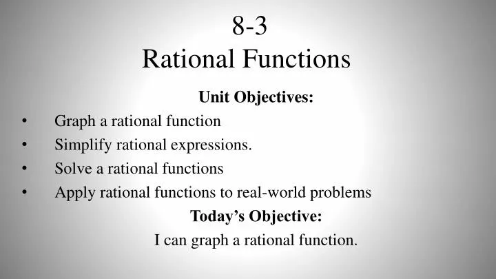 8 3 rational functions