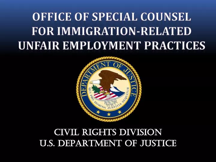 office of special counsel for immigration related unfair employment practices