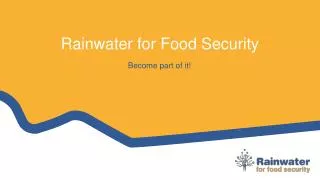 Rainwater for Food Security