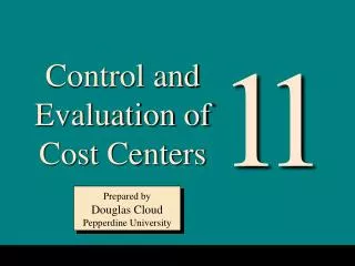Control and Evaluation of Cost Centers