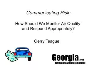 Georgia 2008 Air Quality &amp; Climate Summit