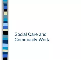 Social Care and Community Work