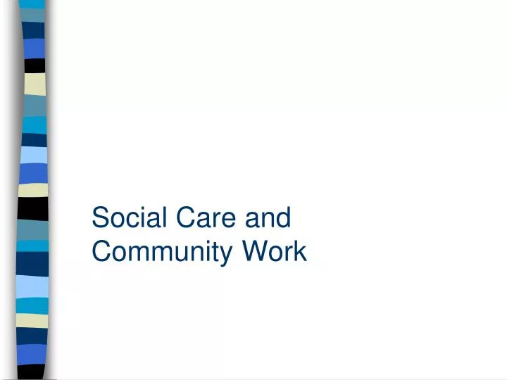 social care and community work