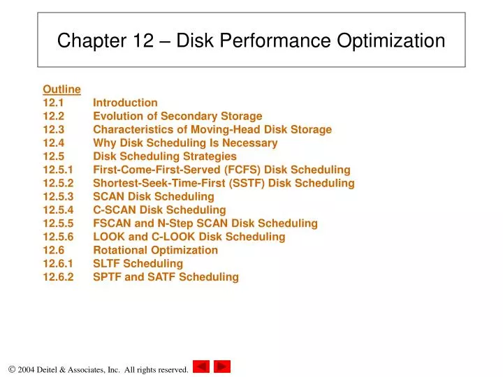 chapter 12 disk performance optimization