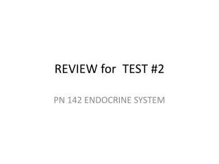REVIEW for TEST #2