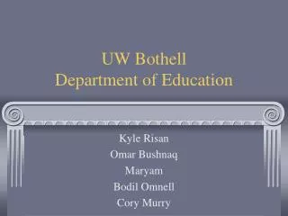 UW Bothell Department of Education