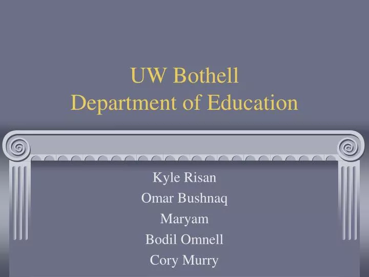 uw bothell department of education