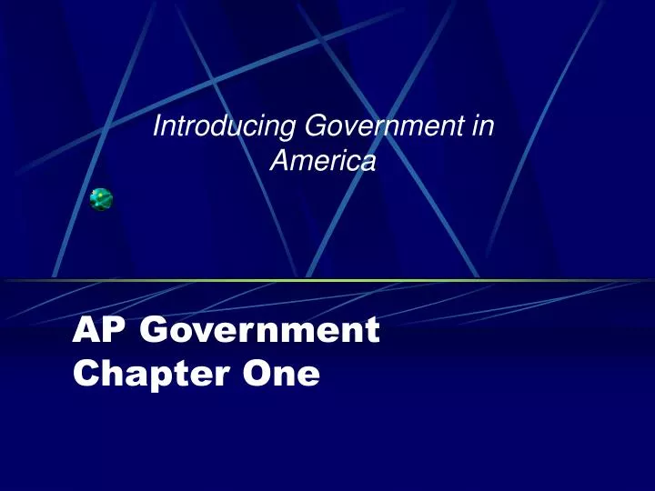 ap government chapter one