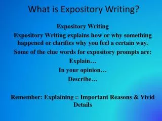 What is Expository Writing?