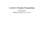 Lecture 6: Dynamic Programming - slide 1