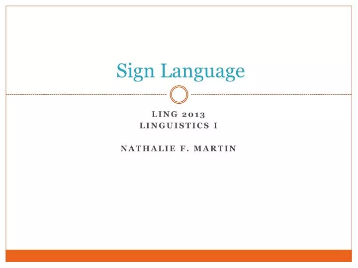 sign language