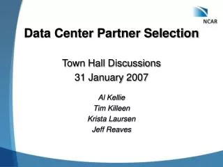 Data Center Partner Selection