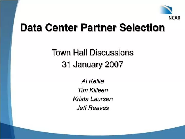 data center partner selection