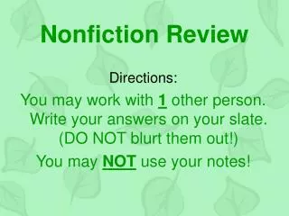 Nonfiction Review