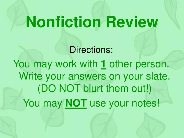 nonfiction review