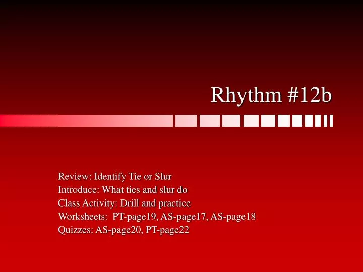rhythm 12b