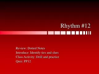 Rhythm #12
