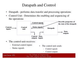 Datapath and Control
