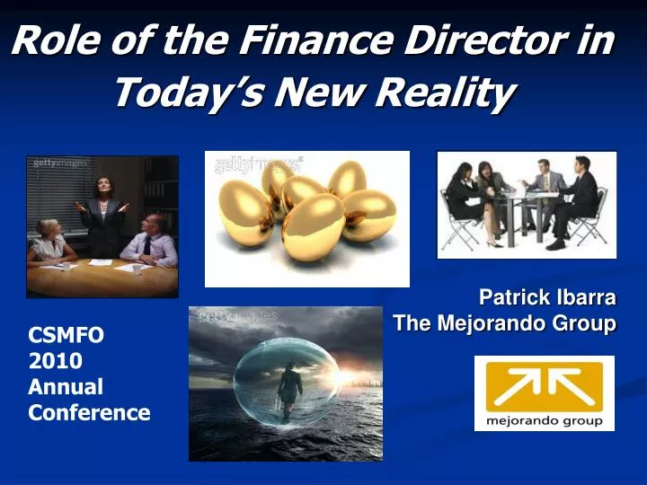 role of the finance director in today s new reality