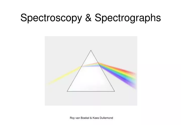 spectroscopy spectrographs