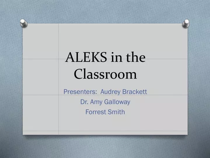 aleks in the classroom