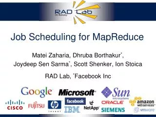 Job Scheduling for MapReduce
