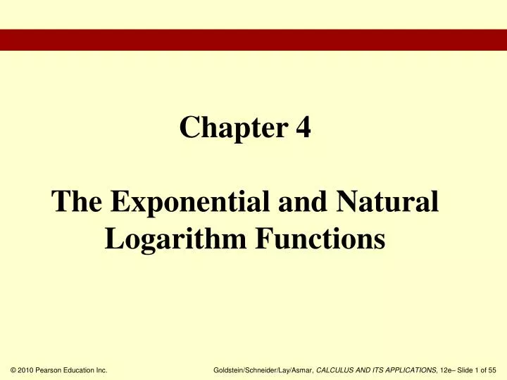 chapter 4 the exponential and natural logarithm functions
