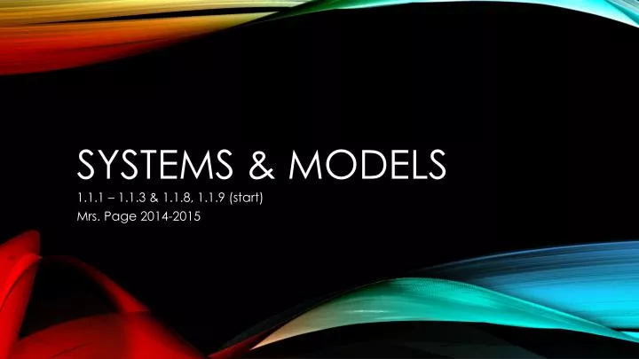 systems models