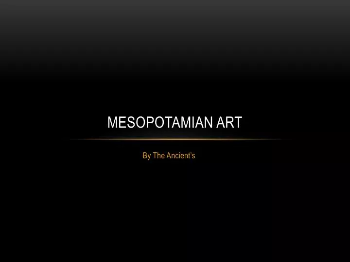 mesopotamian art
