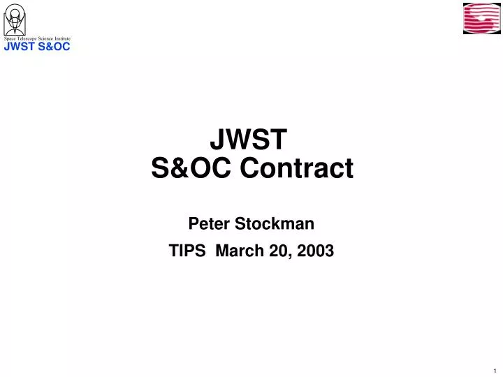 jwst s oc contract