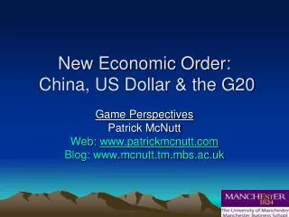 New Economic Order: China, US Dollar &amp; the G20