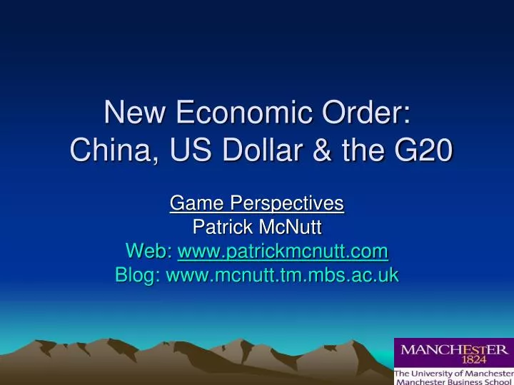 new economic order china us dollar the g20