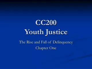CC200 Youth Justice