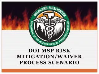 DOI mSP Risk mitigation/Waiver process scenario